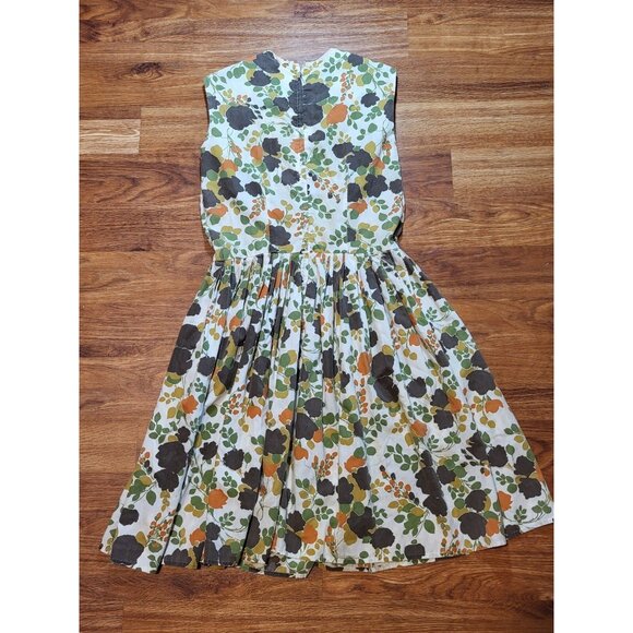 Vtge Stacy Ames Mod Floral Dropped Waist Floral Dress - Picture 9 of 13